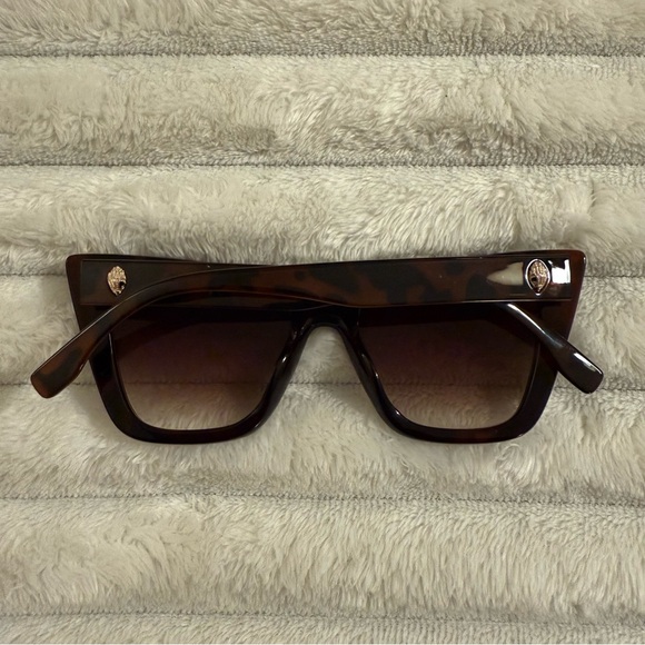 NEW Kurt Geiger London Brown Oversized Cat Eye Sunglasses KGL9021 52mm main image 10